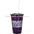 kartoon plastic straw cup with straw
